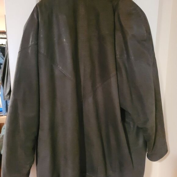Express Large Mens Leather Jacket - Picture 3 of 4